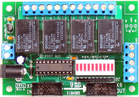 Expansion Relay Board with 4 10-Amp SPDT Relays
