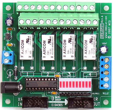 4-Channel 1A DPDT Expansion Relay Board